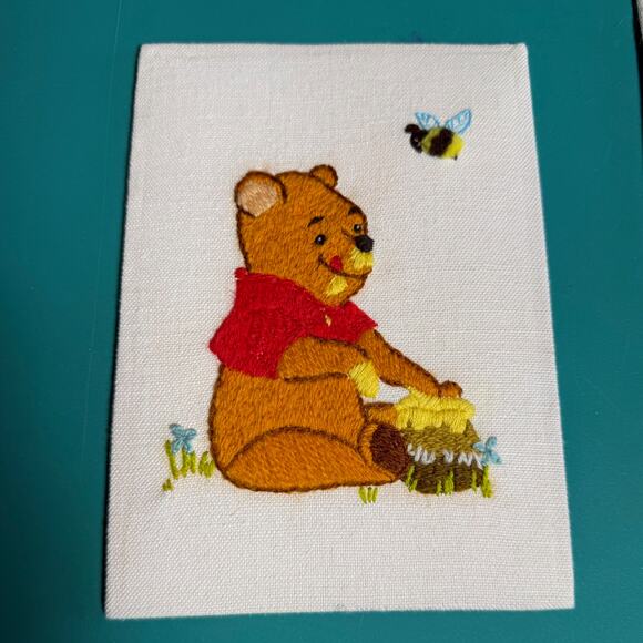 Vintage Winnie the Pooh and Friends Embroidery 1970's Handmade - Picture 6 of 14